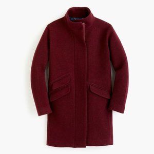 NWT J.Crew Cocoon Coat in Heather Fire Red